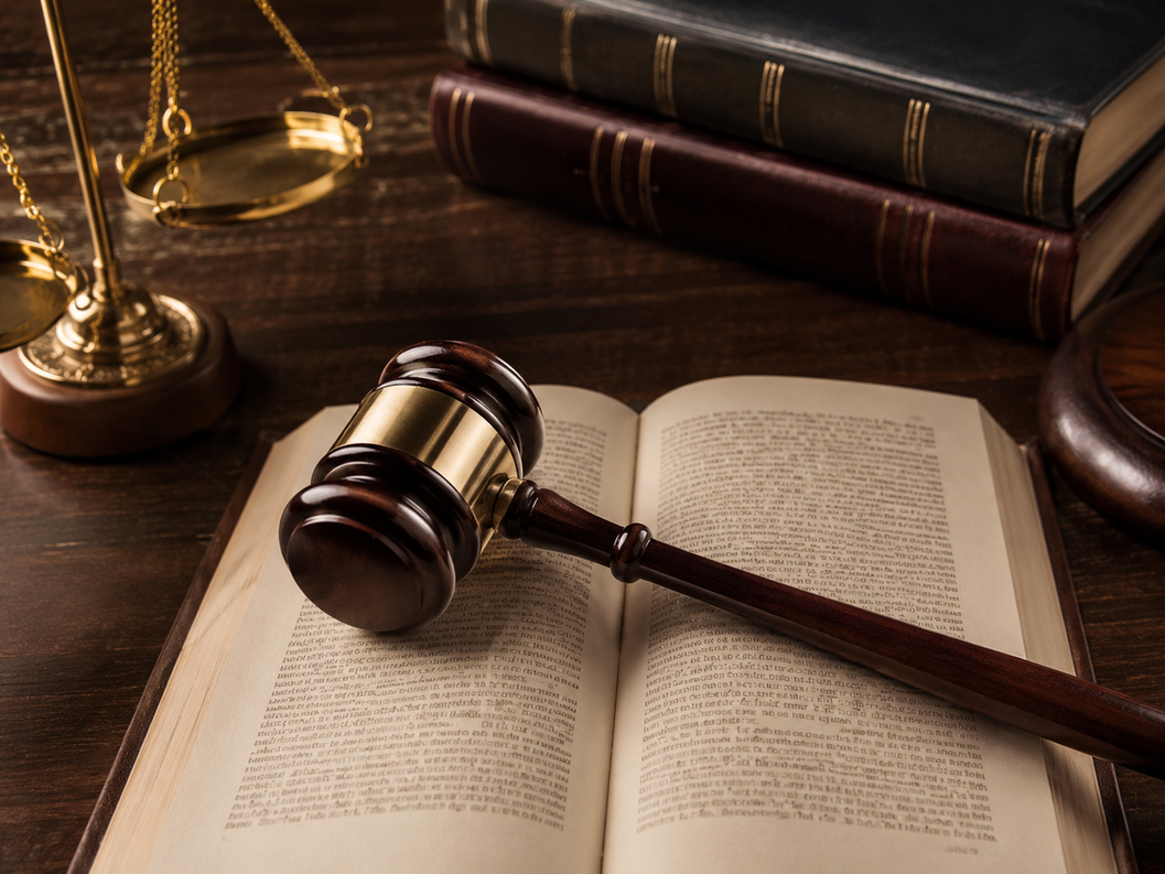 Legal gavel and scales representing SNAP violations